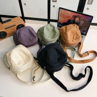 新しい原宿スタイルインガールウォッシュキャンバスバッグファッショナブルなストリートワンショルダークロスボディ小さなバッグカジュアルシェルバッグ