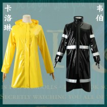 ゴーストママ cos キャロラインフルセットコスプレ黄色 cos レインコートハロウィンコスプレ衣装婦人服