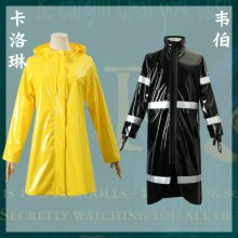 ゴーストママ cos キャロラインフルセットコスプレ黄色 cos レインコートハロウィンコスプレ衣装婦人服