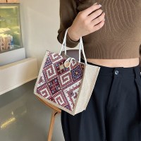 キャンバスバッグ女性の夏の新しいファッションポータブルリネンランチボックスランチバッグハンドキャリーママバッグ