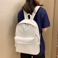 ソリッドカラー PU カレッジスタイル学生ランドセル女性かわいい日本と韓国スタイルのシンプルな学生バックパック
