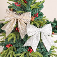 クリスマス輝くダイヤモンドの弓ペンダントホリデーウィンドウクリスマスツリー装飾大きな弓アレンジメントアクセサリー卸売