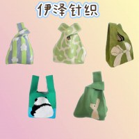 韓国風のファッショナブルなホリデーギフトバッグ、お土産ニットバッグ、リストバッグ、大容量ショッピングバッグ、怠け者のための耐久性のあるハンドバッグ