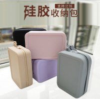 シリコン製長方形小銭入れ、厚みのある小さなコインバッグ、ネット有名人のキーバッグ、ヘッドフォン収納、ID多目的バッグ