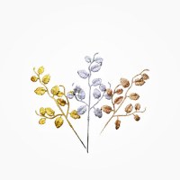 新しい金粉シリーズ プラスチック模擬クリスマス装飾品小枝 12 金粉葉