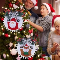 2024 新しいクリスマスリースフェルト布老人雪だるまヘラジカクリスマスツリー装飾