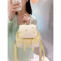 20 24 新オリジナルチーズチーズバックパックかわいいバックパック夏の通勤旅行小さなスクールバッグ女性
