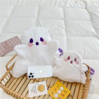クリエイティブかわいい面白いリトルゴーストクロスボディバッグ女の子バックパックスーパーホット漫画ぬいぐるみ学生バックパック