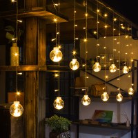 LED ウィッシングボールカーテンライトガールのハート寝室中庭の装飾屋外 LED ソーラーライトストリング防水雰囲気ライト