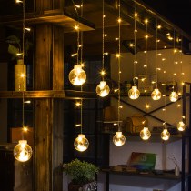 LED ウィッシングボールカーテンライトガールのハート寝室中庭の装飾屋外 LED ソーラーライトストリング防水雰囲気ライト