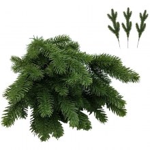 5 プロング模擬プラスチック松葉枝花輪植物松葉針 DIY 花輪花輪クリスマスツリー装飾卸売