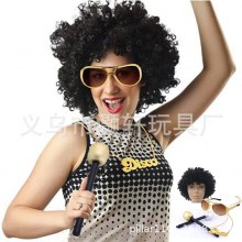 金メッキのネックレスウィッグマイクエルビスプレスリーメガネセットコスプレホリデー時代のドレス