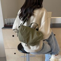 新しいLUカジュアルショルダーバッグ、トレンドバッグ、和風ポータブル万能ナイロンバッグ、大容量クロスボディバッグ