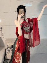 コスプレ女性のユニフォームセクシーなハンフエキゾチックなダンス