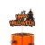 happy Halloween 黑底橘色字体城堡款