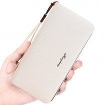 カジュアルクラッチバッグ、メンズ 財布 、ロング多機能クラッチバッグ、ハンドストラップ付きメンズ大容量クラッチバッグ