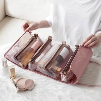 怠け者取り外し可能な化粧品バッグポータブル大容量フォーインワンポータブル折りたたみ旅行化粧品収納トイレタリーバッグ