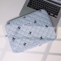 女性用14インチコンピュータバッグ、スペースコットン刺繍リボン、ファッショナブルな厚みのある耐衝撃コットン、11インチIPADライナーバッグ、キーボードバッグ
