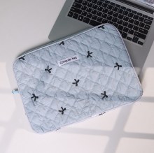 女性用14インチコンピュータバッグ、スペースコットン刺繍リボン、ファッショナブルな厚みのある耐衝撃コットン、11インチIPADライナーバッグ、キーボードバッグ