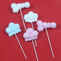 ケーキデコレーションプラグイン小さくて新鮮で柔らかいかわいい大小の雲立体クラウドプラグインカード
