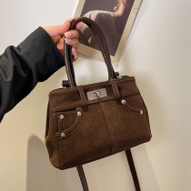 秋と冬のレトロつや消し小さなバッグ女性のための 2024 新しいファッション多用途クロスボディバッグスエードポータブルバケットバッグ