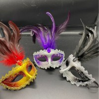 ハロウィン小道具アイマスク女性ハーフ顔プロムパーティープリンセス大人マスクキツネマスク