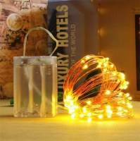 LED 銅線ライトストリングクリスマスホリデーライトウォームホワイトギフトボックス銅線装飾ライト電池ボックス