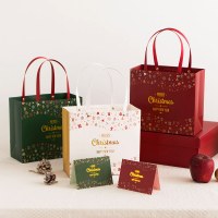 メリークリスマスギフトバッグ紙袋手詰めギフト紙袋クリスマスイブクリスマススカーフバッグレトロギフトボックス