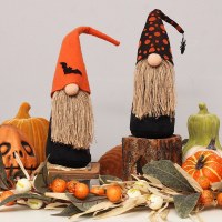 ホーム家具パーティーハロウィーン装飾カボチャの顔のない森の老人人形スイング