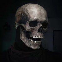 ハロウィーン新しい動く口スカルマスクヘッドフードは頭蓋骨のフルスカルマスクを動かすことができます