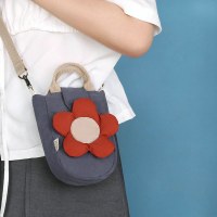 三色パッチかわいい小さなバッグ新しいイン日本のショルダーバッグ女性の夏のキャンバスガールクロスボディバッグ