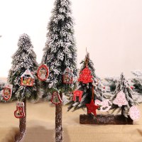 クリスマス装飾クリエイティブクリスマスツリー五芒星カラフルな木製ペンダント箱入りクリスマススノーフレーク木製小さなペンダント