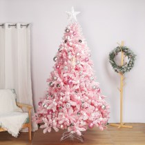 新しいピンクのクリスマス ツリー在庫あり PVC 雪植毛クリスマス ツリー クリスマス デコレーション オーナメント卸売