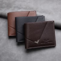 新しいメンズ財布、ショートウォレット、若者と中年向けのシンプルでファッショナブルなマルチカードスロット横型バスバンクカードホルダー