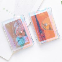 インスタイル透明カードホルダー学生女の子 PVC レーザー韓国スタイルの小さな新鮮なカードホルダー複数のカードスロット食事カード名刺