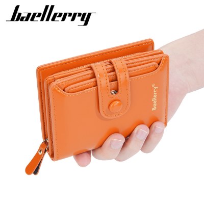 baellerry 新しい財布垂直ジッパー女性のブライト レザー 小銭入れファッショナブルなマルチカードスロット財布財布