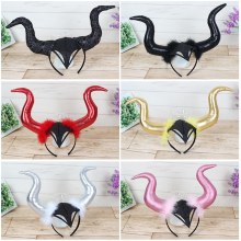 ハロウィン悪魔ビッグホーンヘッドバンドヘッドバンドゴーストフェスティバル装飾ヘッドドレスダンスパーティー小道具ホーンヘッドドレス