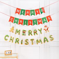 クリスマスフラッグ クリスマスパーティー装飾ドア吊り旗 クリスマス会場装飾用品 クリスマス漫画吊り旗
