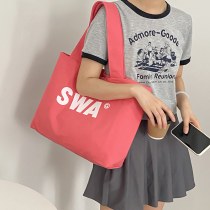 大容量 ショルダー ショッピングバッグ、怠惰なスタイルの学生アートキャンバスバッグ、トートバッグ