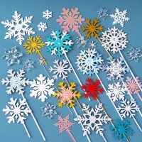 クリスマス雪の結晶、アクリル雪片、白雪姫、雪の装飾、プラグインアクセサリー、氷と雪のケーキ、ロマンス