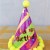 炫彩黄色生日帽