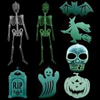 ハロウィンデコレーションゴーストフェスティバル用品バーKTVシーンホラー発光スケルトンスケルトン発光ペンダント各種