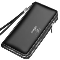 新しいメンズクラッチビジネスウォレットプレーン大容量 PU 財布コインカードバッグハンドバッグメンズ卸売