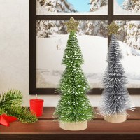 クリスマスデスクトップ窓枠本棚シーンレイアウトクリスマスツリーオーナメントクリスマスセットミニホワイトパインタワー