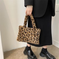 ファッショナブルなヒョウ柄ミルクゼブラぬいぐるみショルダーレディースバッグかわいい女性の小さなバッグ手持ちクロスボディ