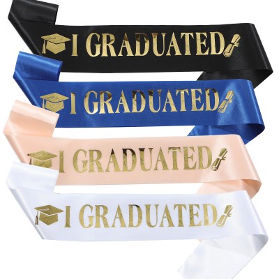 欧米のおしゃれな卒業 ショルダーストラップ エチケットベルトI GRADUATEDリボン卒業パーティー卒業ベルト