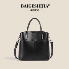 2024 春の新作 pu バケットバッグ女性のハイエンドカジュアルクロスボディバッグニッチレトロポータブルショルダーバッグトレンド