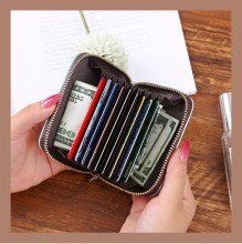 女性用オルガンカードホルダー、複数のカードスロット、ドキュメントホルダー、大容量カードホルダー、多機能カジュアル小銭入れ