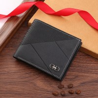 財布ショートメンズハイエンドメンズ財布、ジッパー付き複数のコインカードスロットメンズファッション