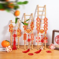 引っ越し祭りハイテクホームデコレーション新しい家の引っ越し竹はしごセレモニー用品新築祝いの装飾ステップバイステップ竹